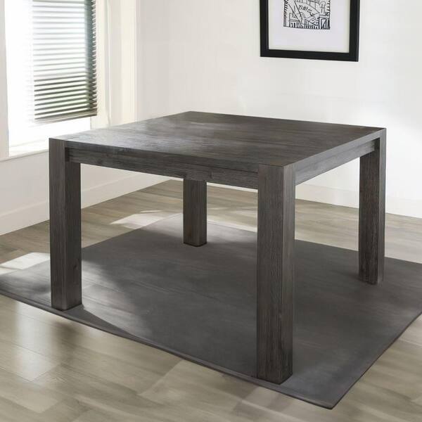 Benjara Modern Style 54 in. Gray Wooden 4Legs Dining Table (Seats 6