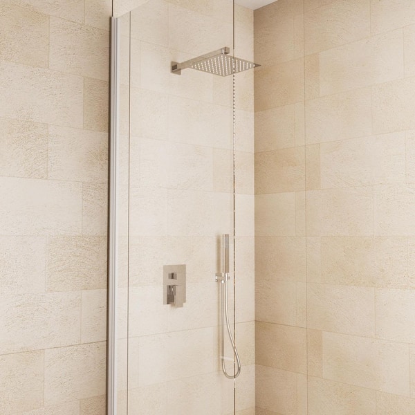 Crozet 2-Spray Wall Mount Handheld Shower Head Dual Shower Head Shower Faucet 1.8 GPM in Polished Chrome
