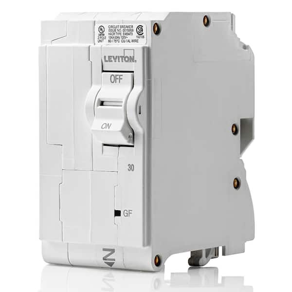 Leviton Branch Circuit Breaker, GFPE 2-Pole 30 Amp, 120-Volt/240-Volt, Hydraulic Magnetic LB230-EP