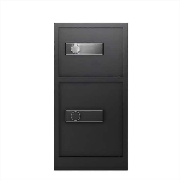 4.32 cu. ft. Fire-Resistant 2-Door Floor Safe with 2-Shelves, 2-Backup Keys, Door Hook and Bottom Secret Compartment