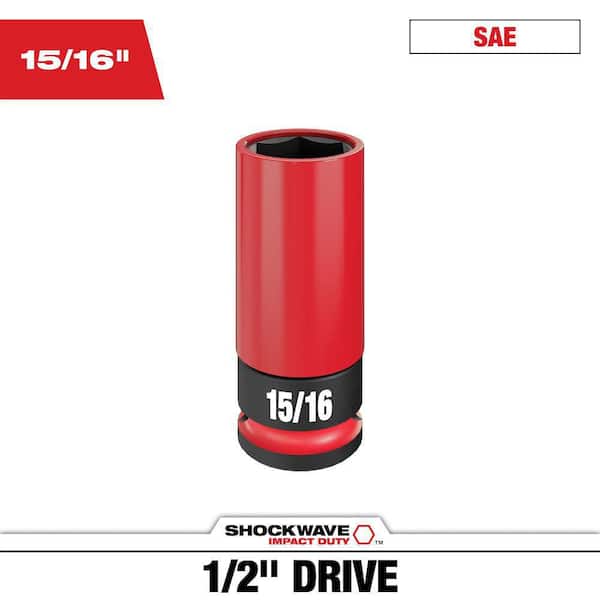 SHOCKWAVE 1/2 in. Drive 15/16 in. Lug Nut Impact Socket (1-Pack)