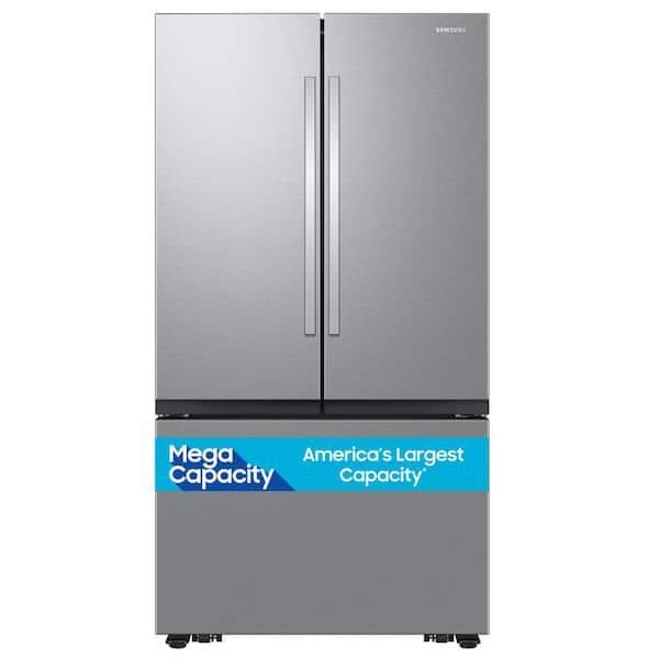 32 cu. ft. Mega Capacity 3-Door French Door Refrigerator with Dual Auto Ice Maker in Stainless Steel