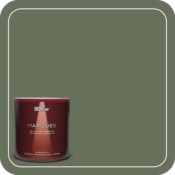 BEHR MARQUEE 1 Qt. #N390-6 Laurel Garland One-Coat Hide Matte Interior Paint & Primer