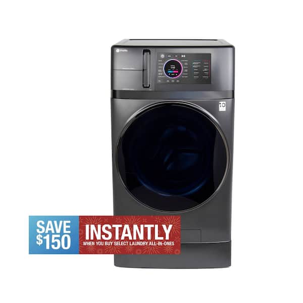 Profile 4.8 cu. ft. Smart UltraFast Electric Washer & Dryer Combo in Carbon Graphite with Ventless Heat Pump Technology