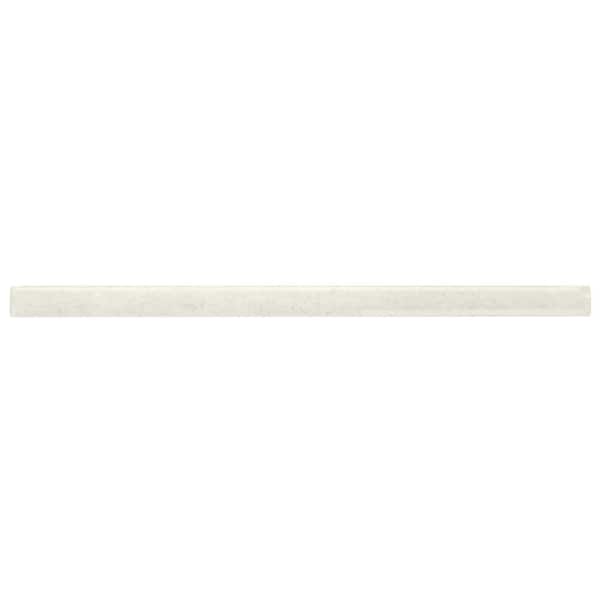 Ivy Hill Tile Mandalay White 0.59 in. x 11.81 in. Polished Ceramic Bullnose Wall Tile Trim