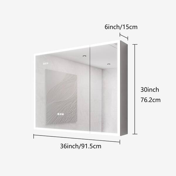 Design House Wyndham 36 in. W x 30 in. H x 4-3/4 in. D