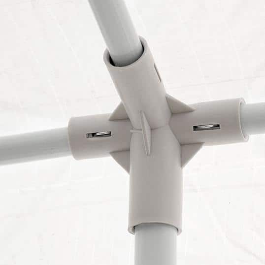 10 ft. x 30 ft. White Metal Wedding Party Canopy Tent with Sidewalls