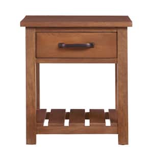 Danforth Square Antique Patina Finish Wood 1 Drawer End Table (22 in. W x 24.5 in. H)