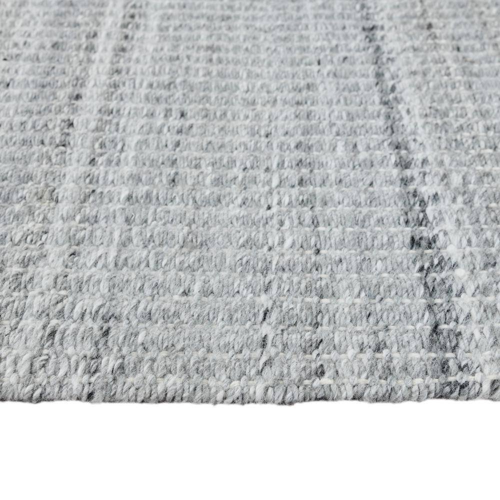 Gray Geometric Hand-Woven Outdoor Rectangular Rug 4' x 6'