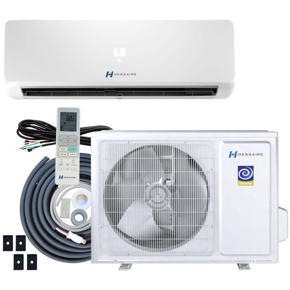 Hessaire 22.5 SEER 12,000 BTU Wi-Fi 1-Ton Ductless Mini Split Air 