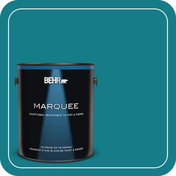 BEHR MARQUEE - 1 gal. #PPU13-01 Caribe Satin Enamel Exterior Paint & Primer