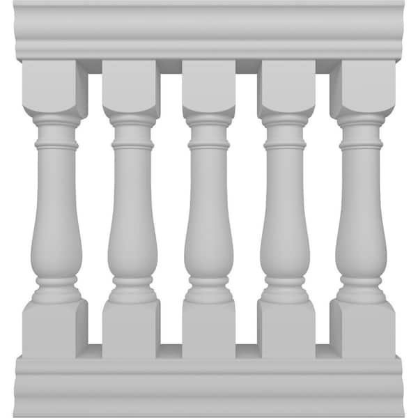 Ekena Millwork Fiberthane Oxford Balustrade 36 in. L x 42 in. H Fiberglass Railing Kit