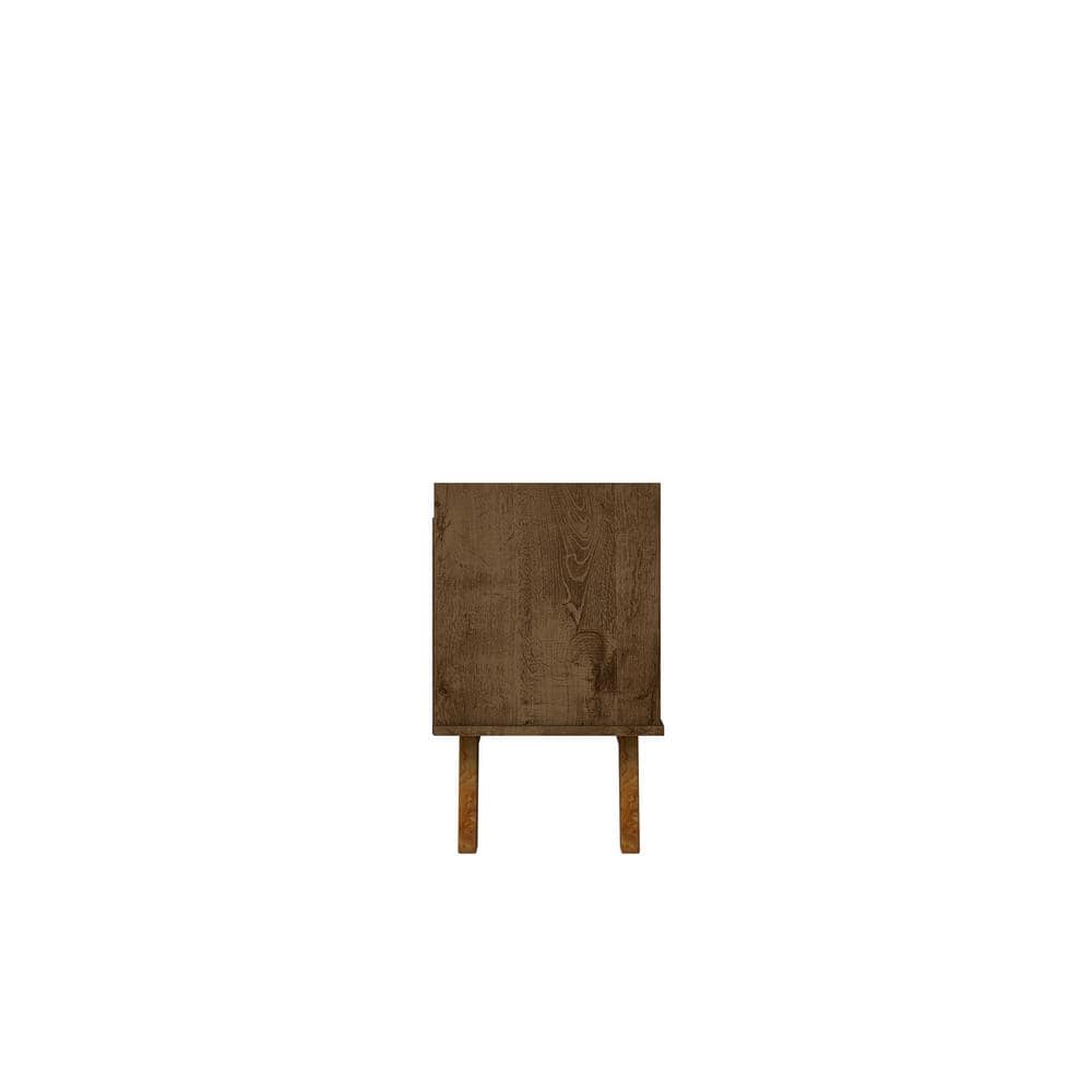 Marcus Rustic Brown Mid-Century Modern TV Stand with Cabinet