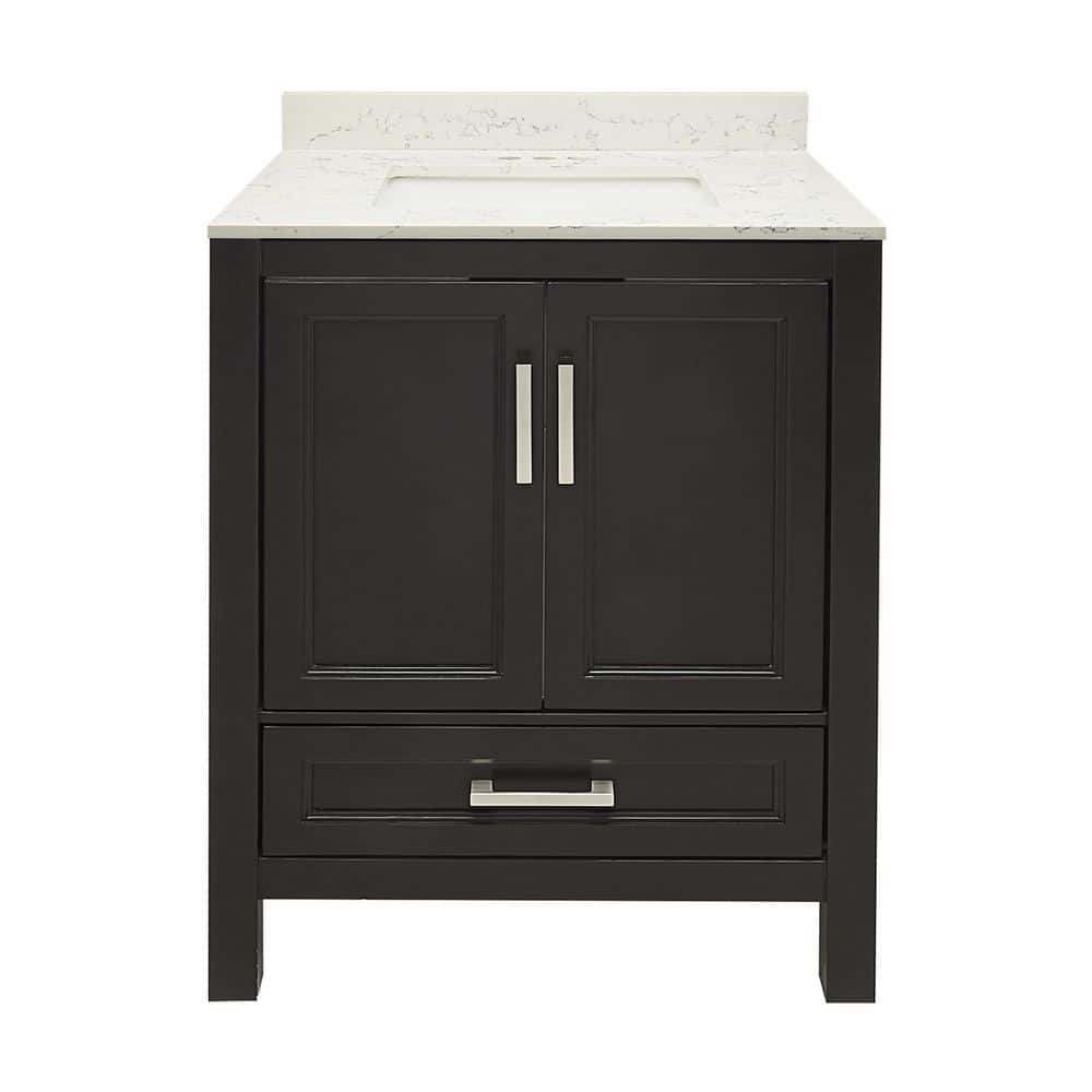 Ella Nevado 25 in. W x 19 in. D x 36 in. H Bathroom Vanity in Gray with