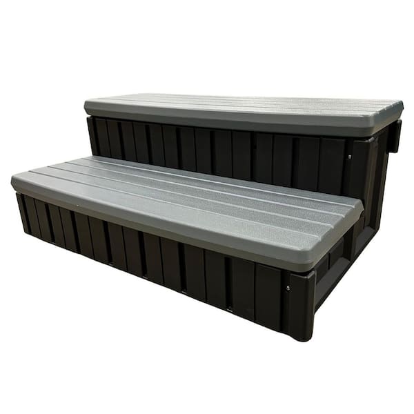 HeatWave Spa Step With Storage-Slate Grey