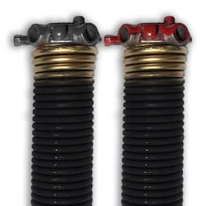 DURA-LIFT 0.250-in x 2-in Left and Right Wound 2-Pack Gold Steel Garage Door Torsion Spring