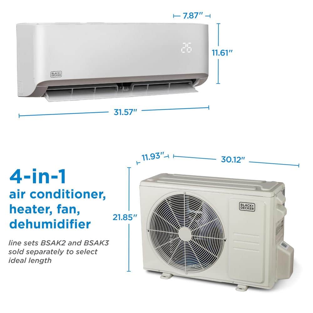 White 12,000 BTU Inverter Mini Split Air Conditioner with Heat Pump