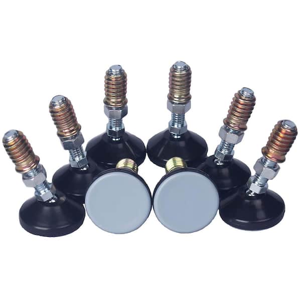 Angel Sar 35mm Furniture Leveler Swivel Feet with Threaded Shank Adjustment Pads, PTFE(Teflon) Bottom for Gifts (8-Pack)