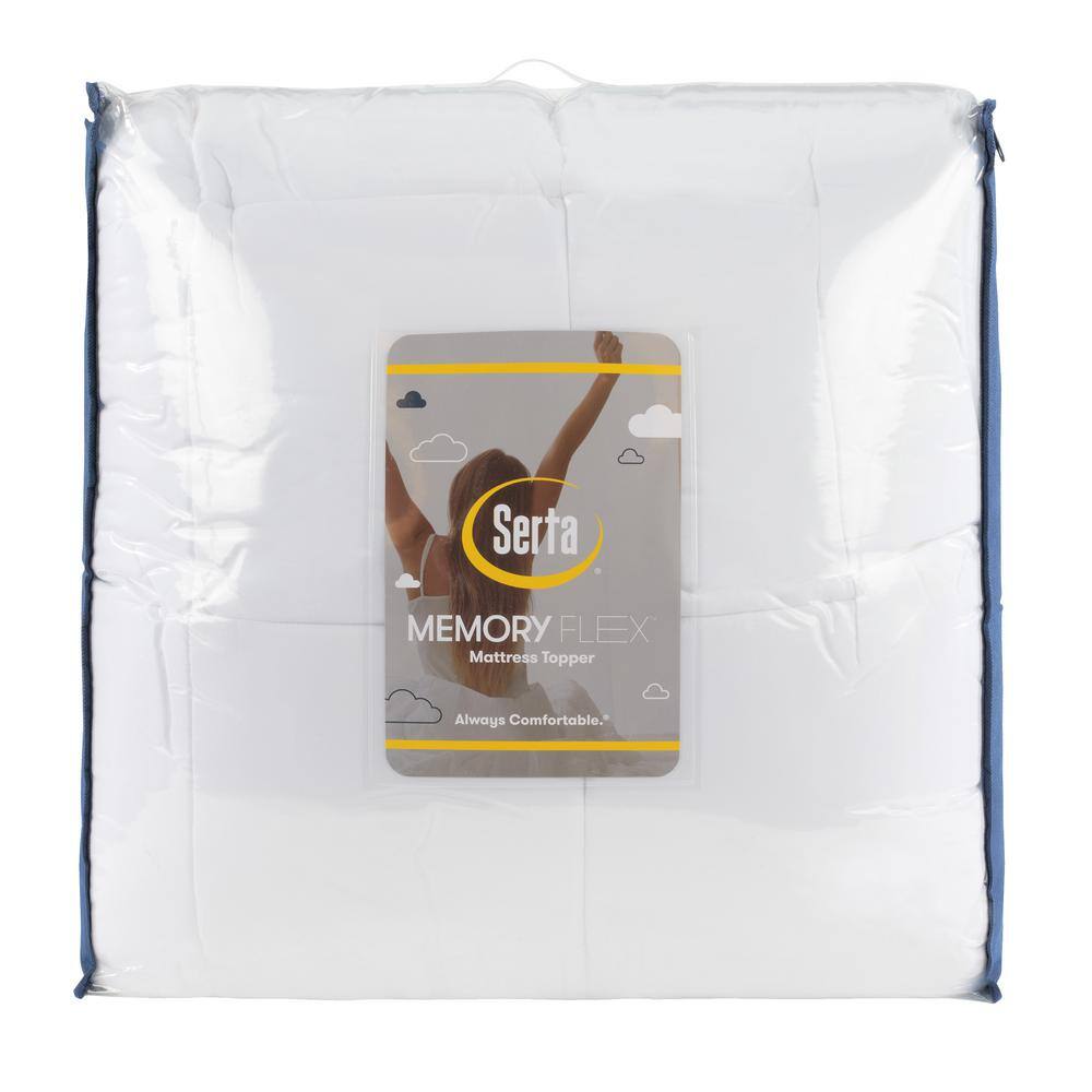 Twin White Down Alternative Memory Flex Mattress Topper