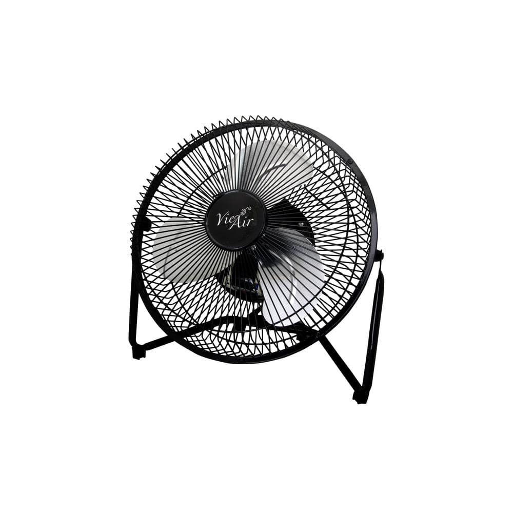 9 in. 3-Speed High Velocity Floor Fan with Adjustable Tilting Head