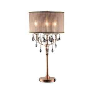 32 in. Bronze Standard Light Bulb Bedside Table Lamp