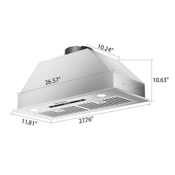 Anlicho 36 in. 900 CFM Convertible Ducted to Ductless Insert Range