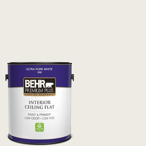 BEHR PREMIUM PLUS 1 gal. #BWC-20 Melting Icicles Ceiling Flat Interior Paint