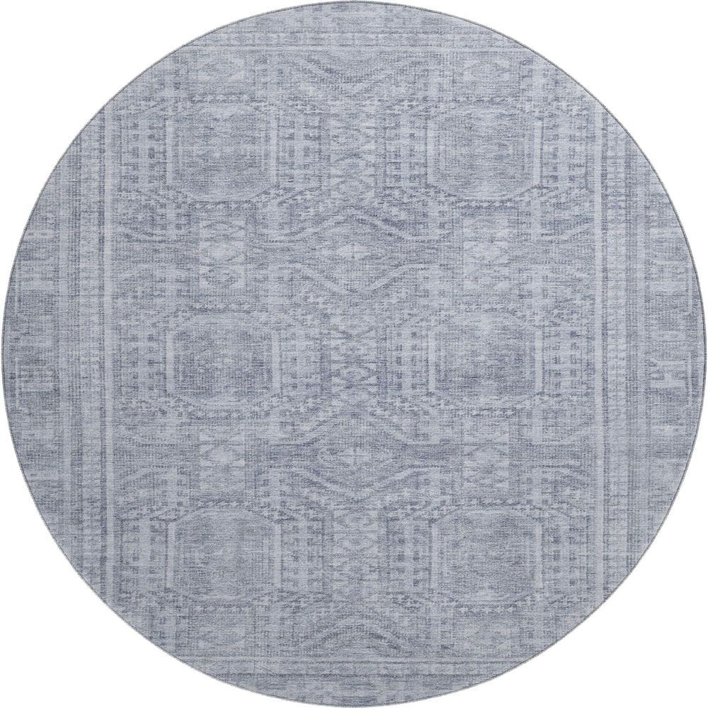 Mayfield Premium Machine Washable Abstract AMF1920 Sky 8 ft. x 8 ft. Round Rug price history on PriceWatchPro