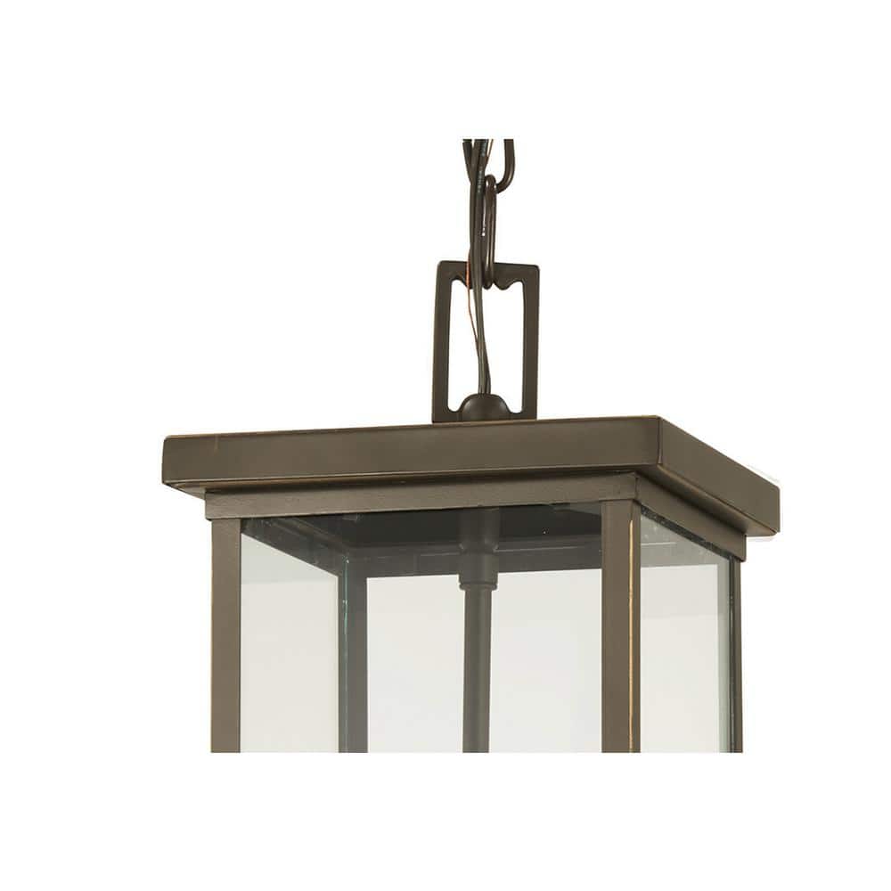 Transitional Oil-Rubbed Bronze & Gold Highlight 4-Light Incandescent Lantern