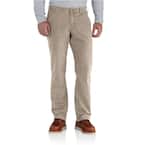 Men's 52 in. x 30 in. Tan Cotton/Spandex Rugged Flex Rigby Dungaree Pant