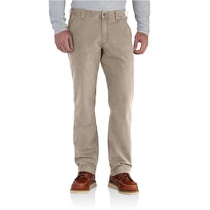 Men's 48 in. x 32 in. Tan Cotton/Spandex Rugged Flex Rigby Dungaree Pant