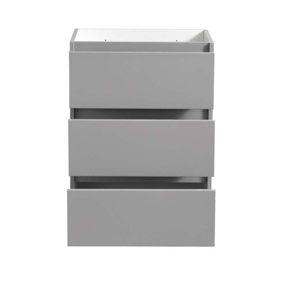 Gray 24" Solid Wood Freestanding Bathroom Vanity Cabinet