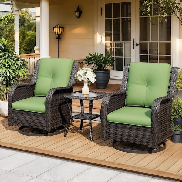 PE Wicker Outdoor Patio Swivel Chair with Removable Seat Cushion