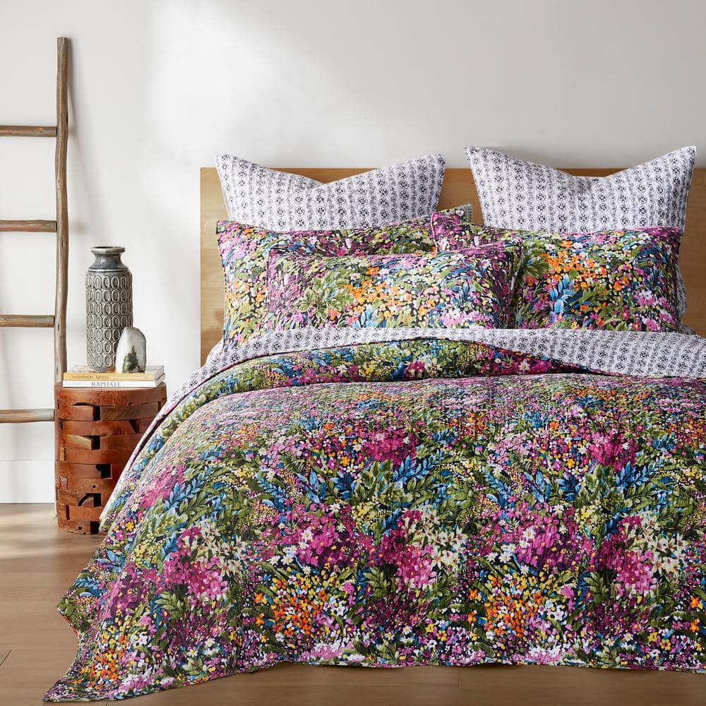 3 COLORS / Linen Floral Multicolor Fabric with Bonded Quilting Batting –  Classic Modern Fabrics