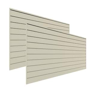 96 in. W x 48 in. H Slat Wall Panel Set Sandstone (2-Pack)