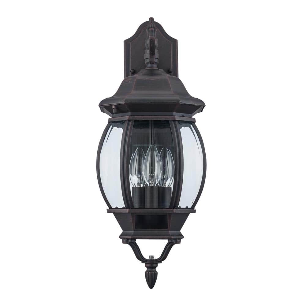 Rustic Tuscany Inspired Brown Lantern Wall Sconce