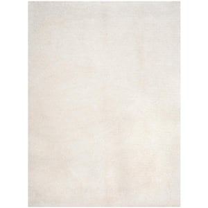 Florence Shag White 8 ft. x 10 ft. Solid Area Rug