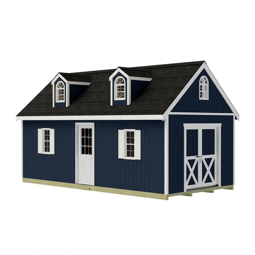Planner's Paradise 12 ft. x 20 ft. Wood Shed Kit with Sliding Doors, Loft, Dormer Kit and FortressFloor (240 sq. ft.) price history on PriceWatchPro