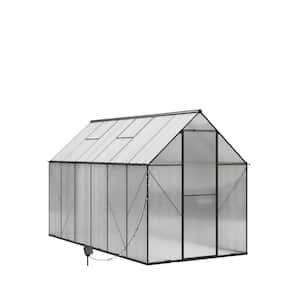 70.87 in. W x 140.16 in. D x 84.25 in. H Silver Walk-in Greenhouse with Adjustable Vent Window&Lockable Hinged Door