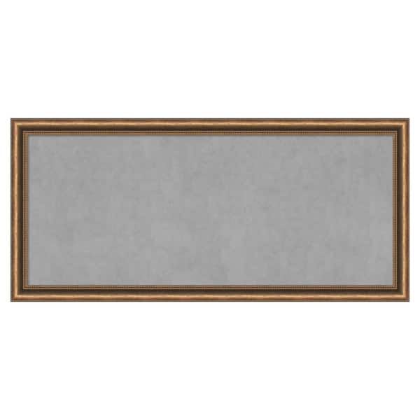 Amanti Art Manhattan Bronze Narrow 52 in. x 24 in. Framed Magnetic Board