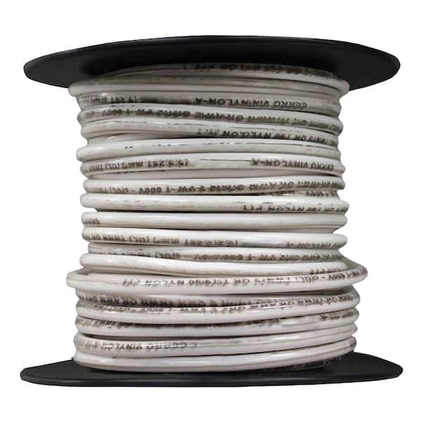 100 ft. 12 Gauge White Stranded Copper THHN Wire