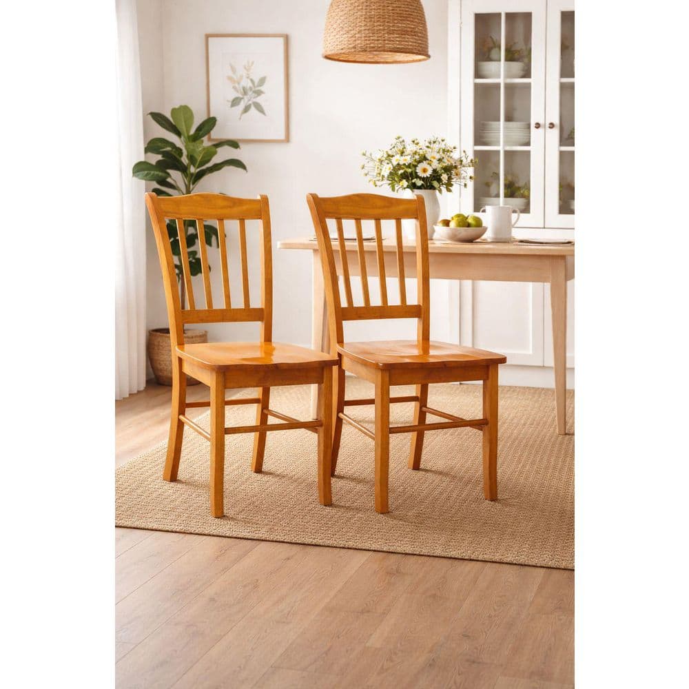 Boraam Oak Shaker Dining Chair (Set of 2) 30136 - The Home Depot