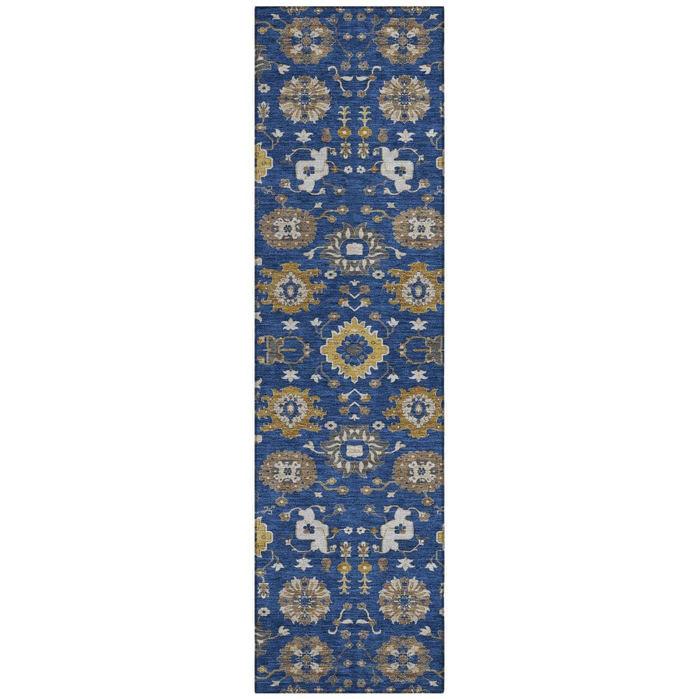 Chantille Machine Washable Indoor/Outdoor Abstract ACN2610 Navy 2 ft. x 7 ft. Runner Rug price history on PriceWatchPro