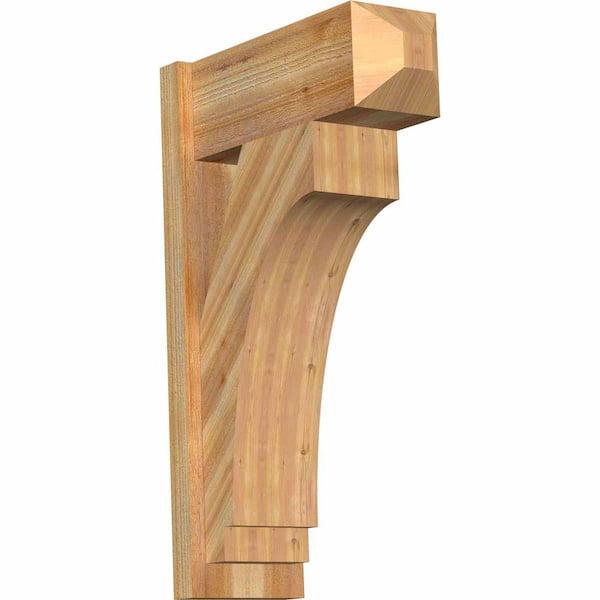 Ekena Millwork 8 in. x 32 in. x 20 in. Imperial Craftsman Rough Sawn Western Red Cedar Outlooker