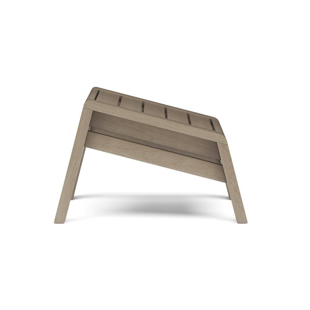 Sustain Gray Acacia Wood Outdoor Ottoman