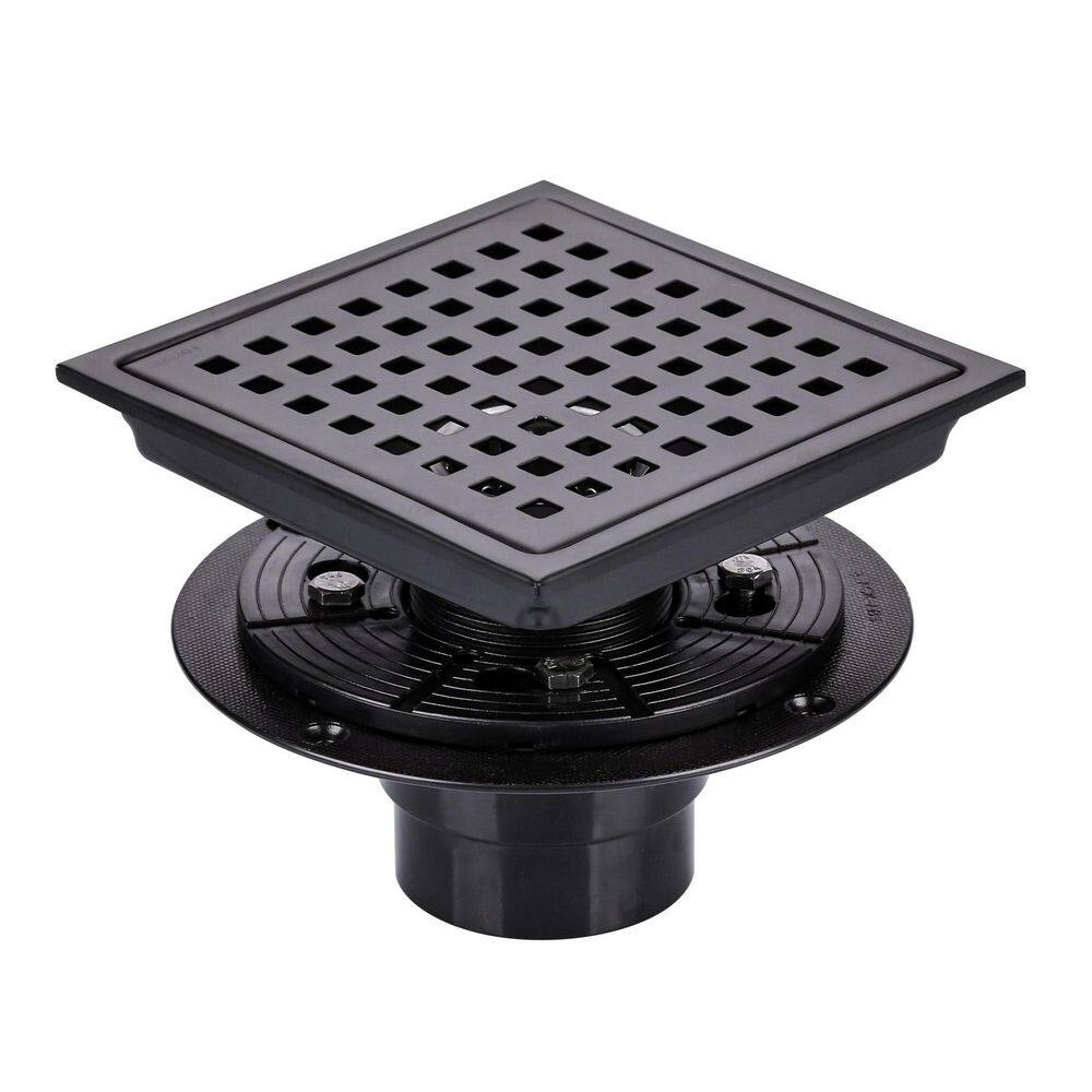 5.9 in. x 5.9 in. Stainless Steel Square Shower Drain with Strainer in Matte Black price history on PriceWatchPro