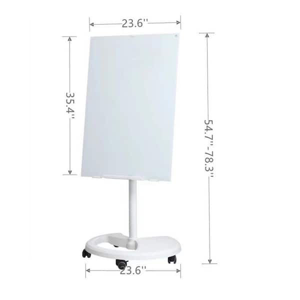 Magnetic Whiteboard with Tripod Easel Adjustable 60 x 90 cm