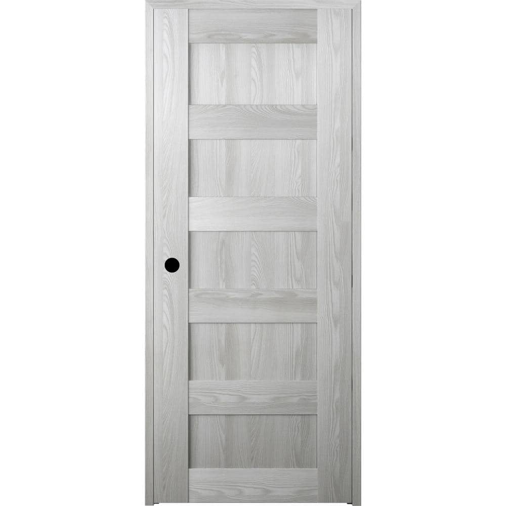 24 in. x 80 in. Vona Left-Handed Solid Core Ribeira Ash Textured Wood Singl