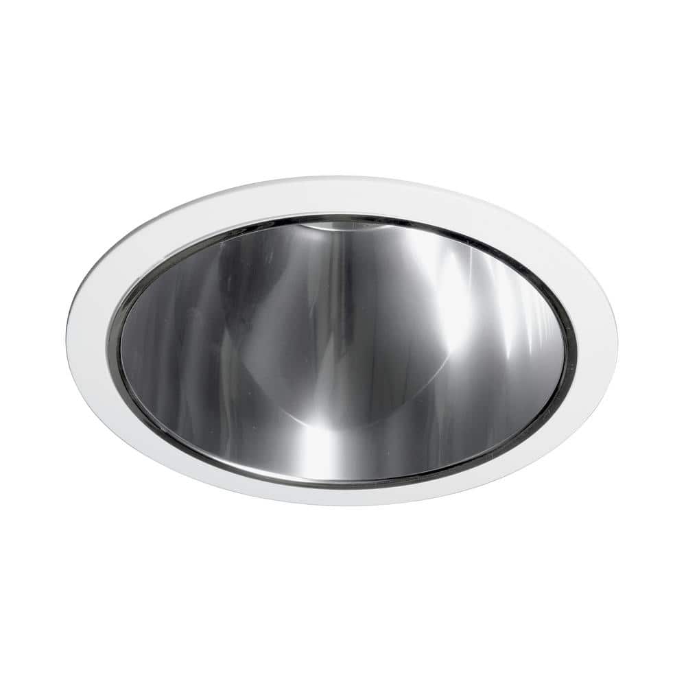 6'' White and Chrome Reflector Recessed Trim