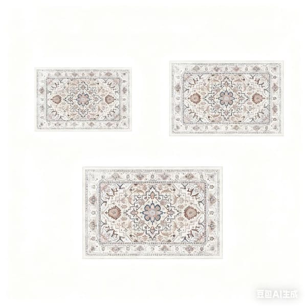 5 ft. x 7 ft. Multi-Colored Abstract Washable for Bedroom, Living Room, Entryway Area Rug